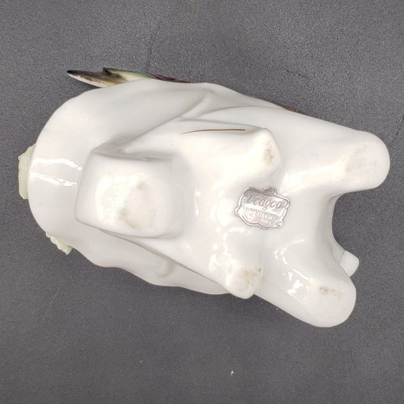 Ucagco Ceramics Japan Porcelain Wheelbarrow Butterfly Floral Motif Planter AS IS - Picture 2 of 14